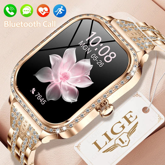 LIGE Women’s Smart Watch - Waterproof Bluetooth Call Fitness Tracker with Heart Rate Monitor