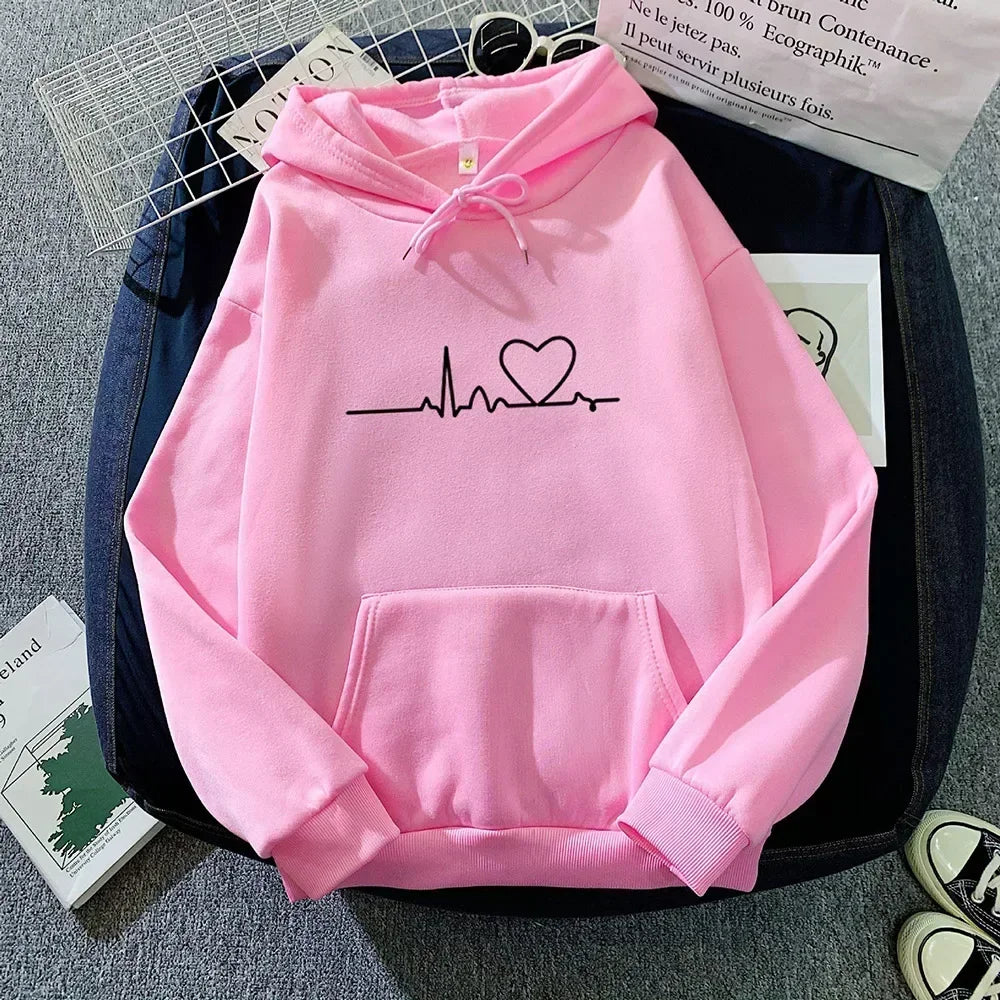 2025 Autumn Winter Women Fleece Hoodies Thick Warm Female Long Sleeve