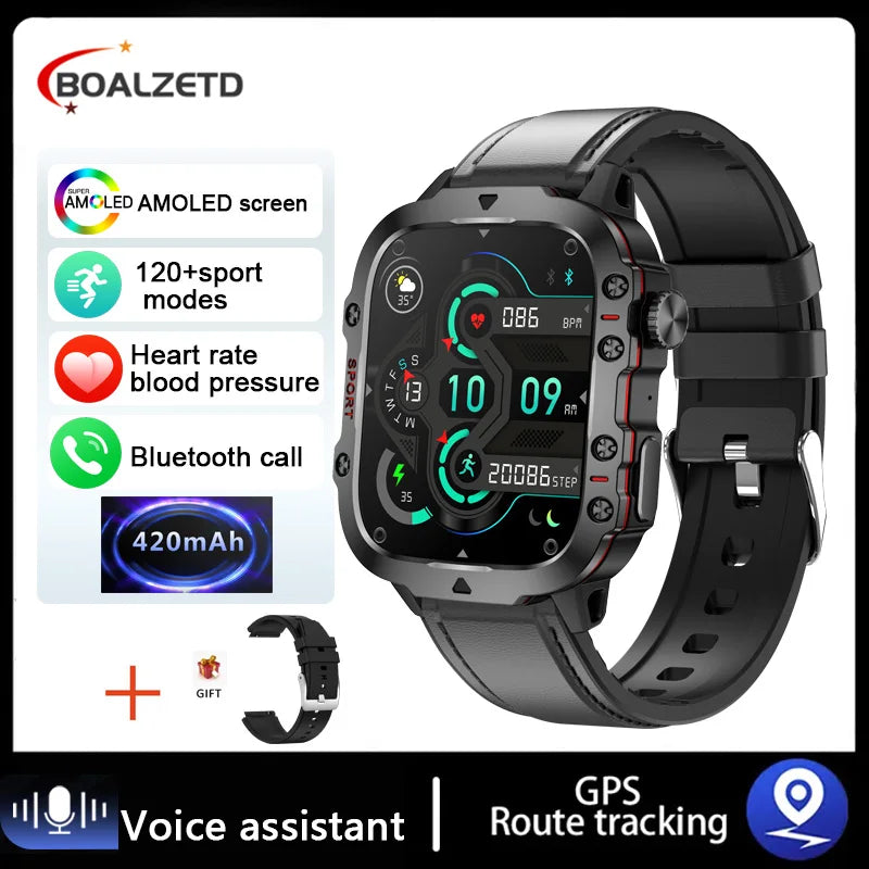 "Smart Watch for Men - IP68 Waterproof Fitness Tracker with BT Call"