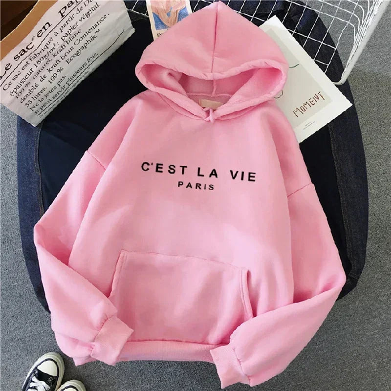 2025 Autumn Winter Women Fleece Hoodies Thick Warm Female Long Sleeve