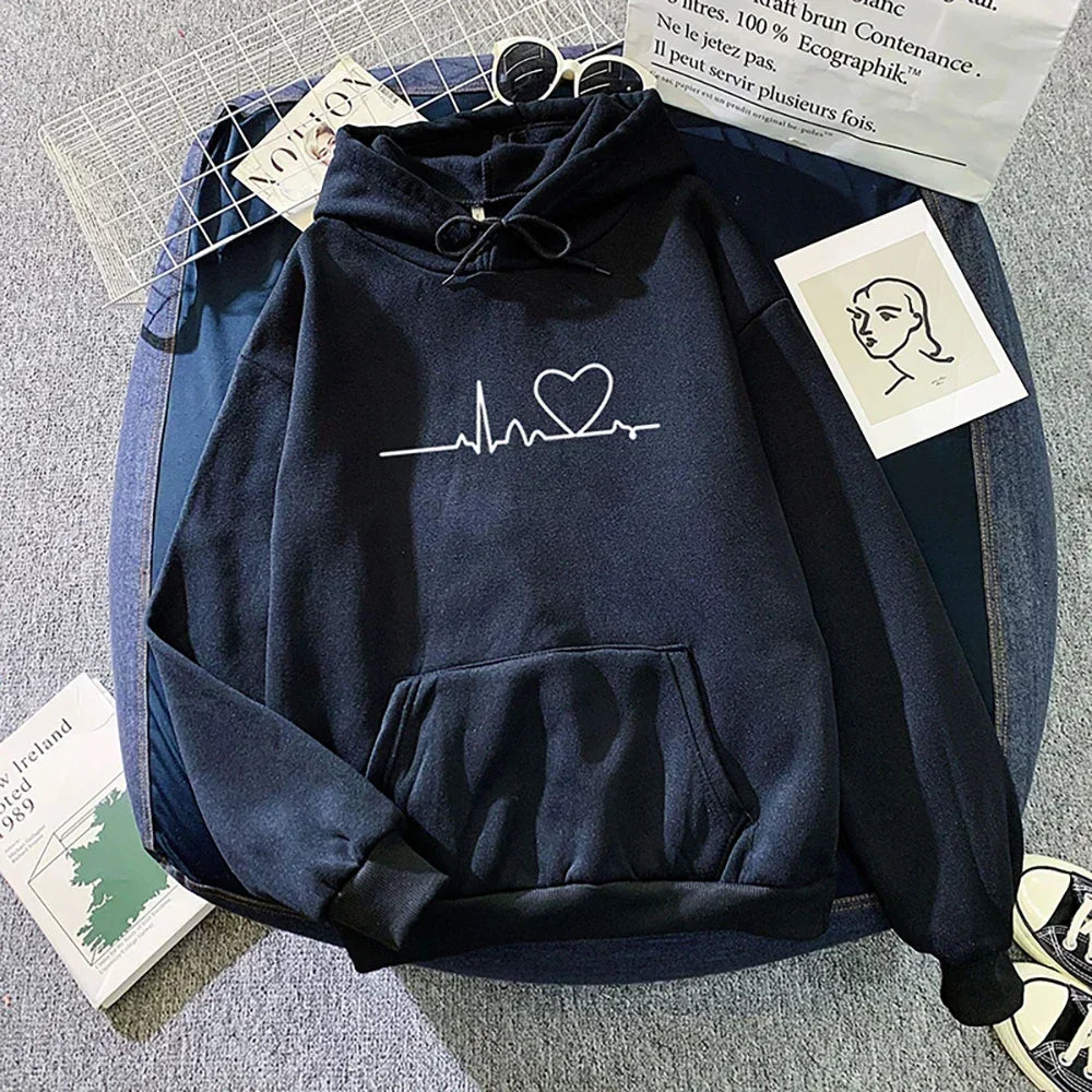 2025 Autumn Winter Women Fleece Hoodies Thick Warm Female Long Sleeve