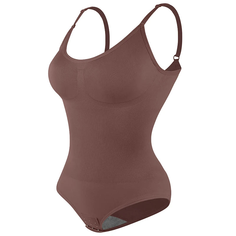 Bodysuit Women Shapewear Tummy Control Butt Lifter Body Shaper Smooth Invisible Under Dress Slimming Underwear Low Neck Jumpsuit