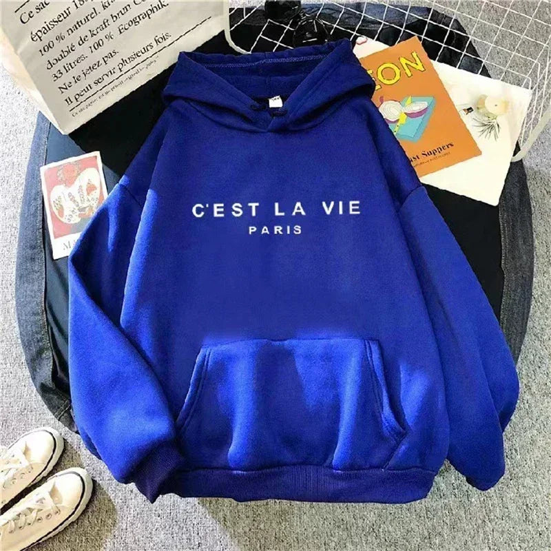 2025 Autumn Winter Women Fleece Hoodies Thick Warm Female Long Sleeve
