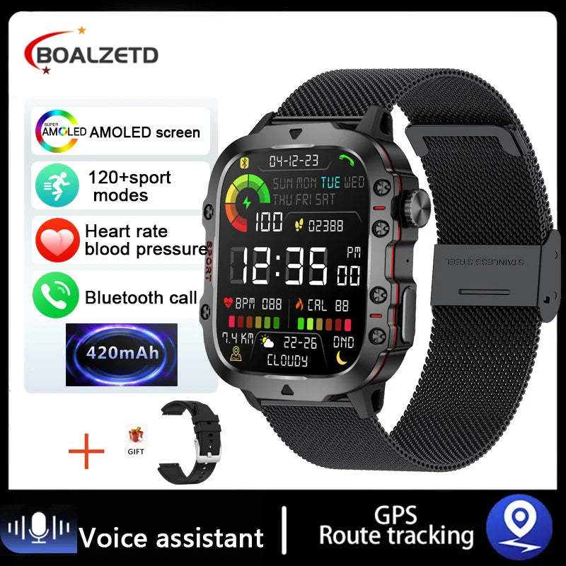 "Smart Watch for Men - IP68 Waterproof Fitness Tracker with BT Call"