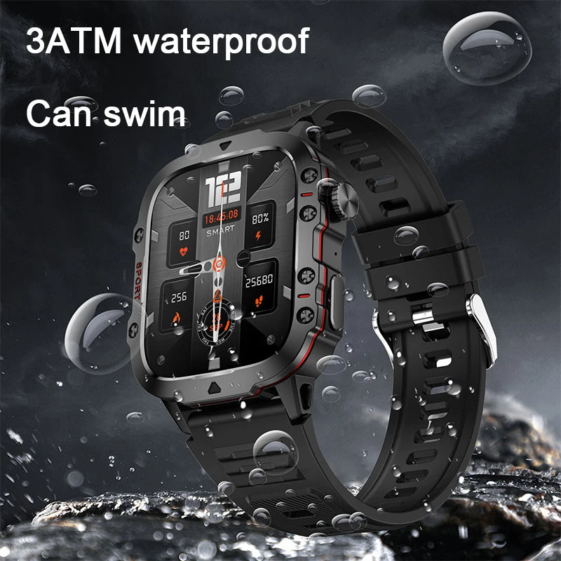 "Smart Watch for Men - IP68 Waterproof Fitness Tracker with BT Call"