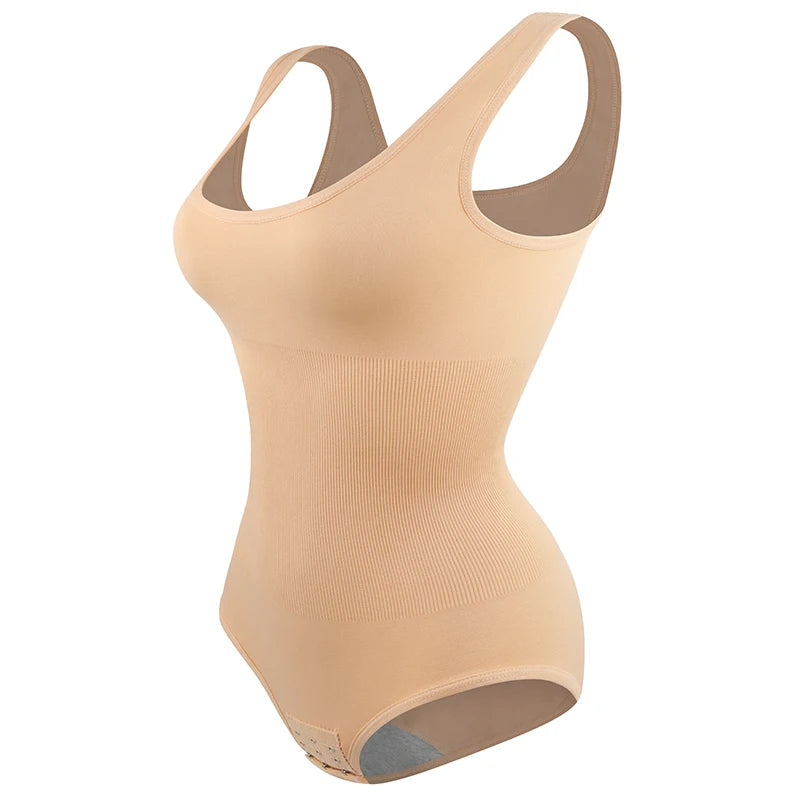 Bodysuit Women Shapewear Tummy Control Butt Lifter Body Shaper Smooth Invisible Under Dress Slimming Underwear Low Neck Jumpsuit