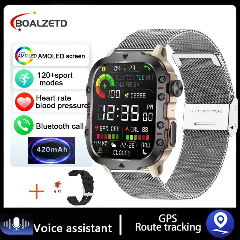 "Smart Watch for Men - IP68 Waterproof Fitness Tracker with BT Call"