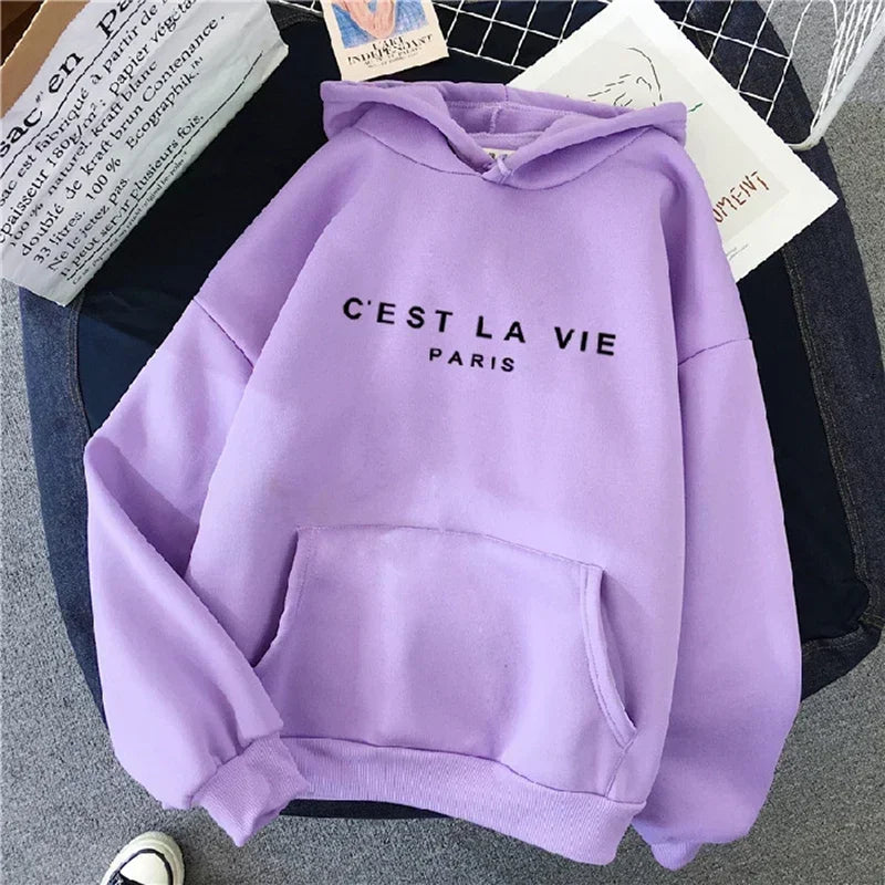 2025 Autumn Winter Women Fleece Hoodies Thick Warm Female Long Sleeve