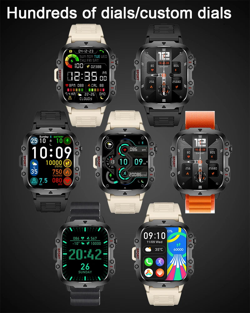 "Smart Watch for Men - IP68 Waterproof Fitness Tracker with BT Call"