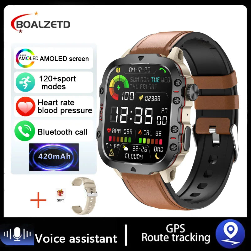 "Smart Watch for Men - IP68 Waterproof Fitness Tracker with BT Call"