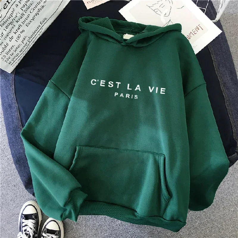 2025 Autumn Winter Women Fleece Hoodies Thick Warm Female Long Sleeve