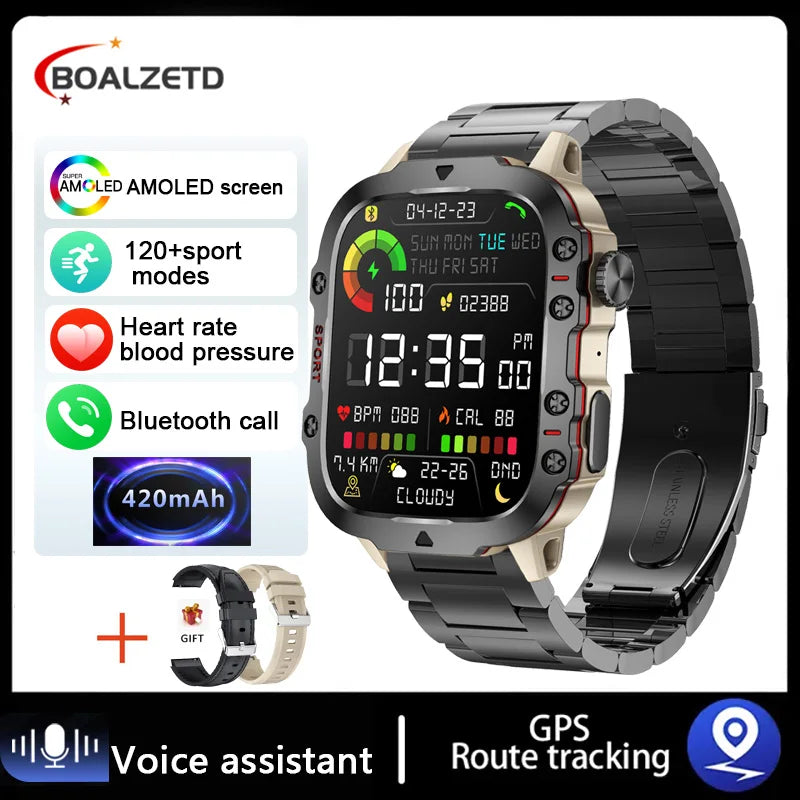 "Smart Watch for Men - IP68 Waterproof Fitness Tracker with BT Call"